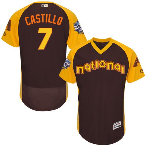 Diamondbacks #7 Welington Castillo Brown Flexbase Authentic Collection 2016 All-Star National League Stitched MLB Jersey