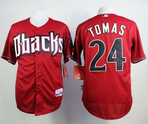 Diamondbacks #24 Yasmany Tomas Red Cool Base Stitched MLB Jersey