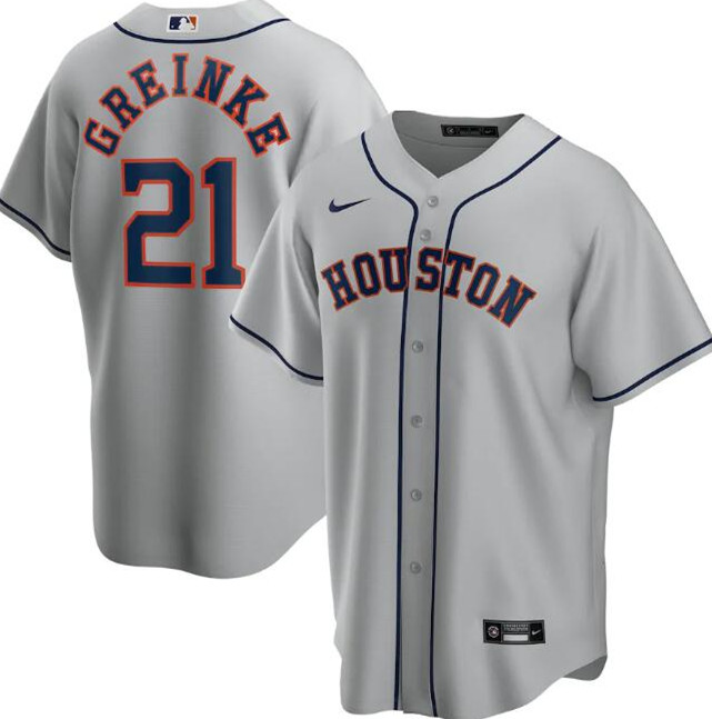 Men's Houston Astros Grey #21 Alex Bregman Flex Base Stitched MLB Jersey