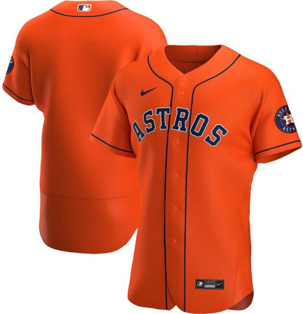 Men's Houston Astros Orange Flex Base Stitched MLB Jersey
