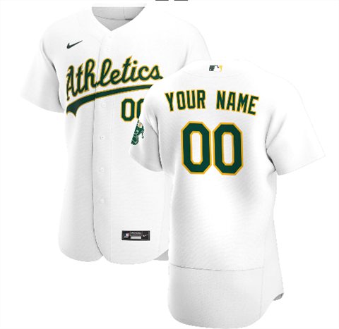 Men's Oakland Athletics Customized Authentic Stitched MLB Jersey