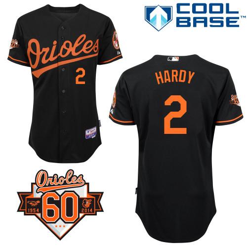 Orioles #2 J.J. Hardy Black Cool Base Stitched MLB Jersey