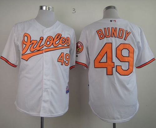 Orioles #49 Dylan Bundy White Cool Base Stitched MLB Jersey