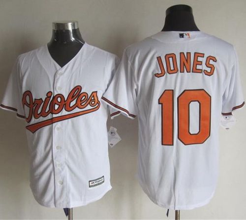 Orioles #10 Adam Jones White New Cool Base Stitched MLB Jersey