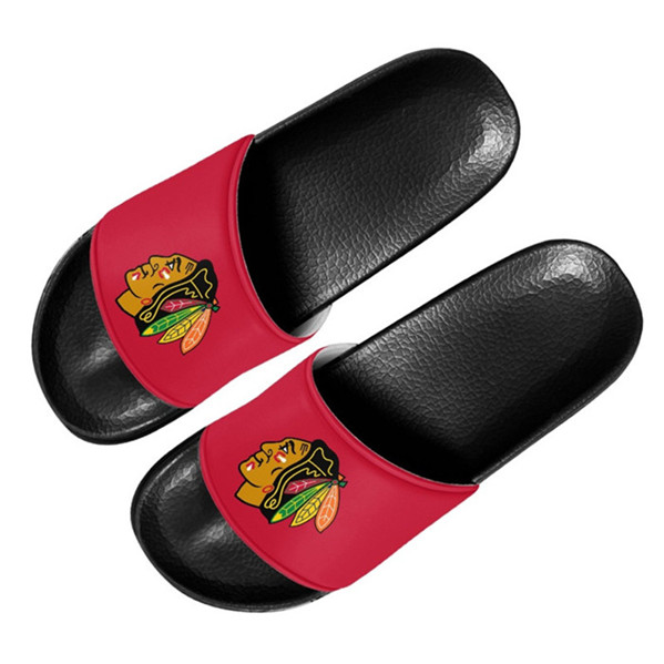 Women's Chicago Blackhawks Flip Flops 002