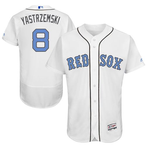 Red Sox #8 Carl Yastrzemski White Flexbase Authentic Collection 2016 Father's Day Stitched MLB Jersey