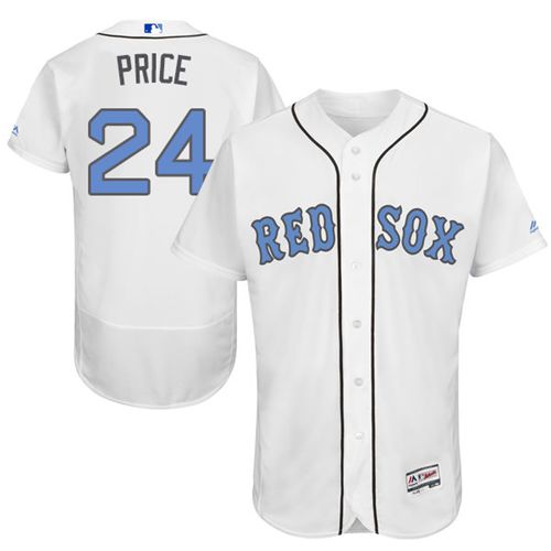 Red Sox #24 David Price White Flexbase Authentic Collection 2016 Father's Day Stitched MLB Jersey