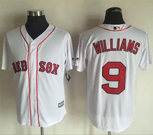 Red Sox #9 Ted Williams White New Cool Base Stitched MLB Jersey