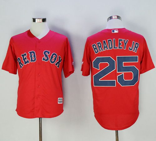 Red Sox #25 Jackie Bradley Jr Red New Cool Base Stitched MLB Jersey