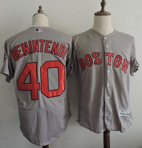 Red Sox #40 Andrew Benintendi Grey Flexbase Authentic Collection Stitched MLB Jersey