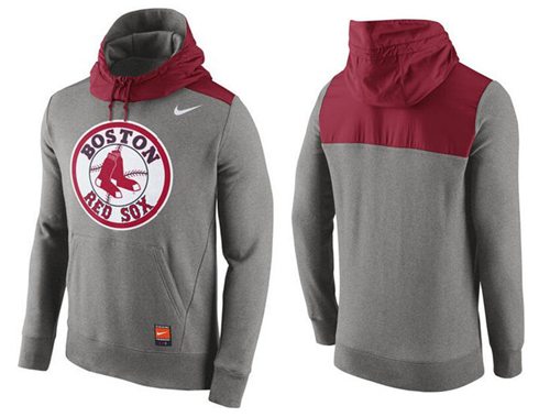 Men's Boston Red Sox Nike Gray Cooperstown Collection Hybrid Pullover Hoodie_1
