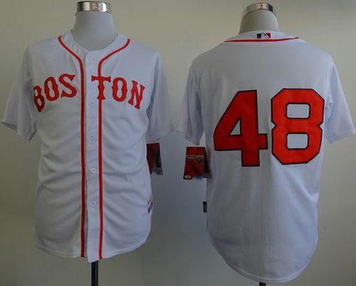 Red Sox #48 Pablo Sandoval White Cool Base Stitched MLB Jersey