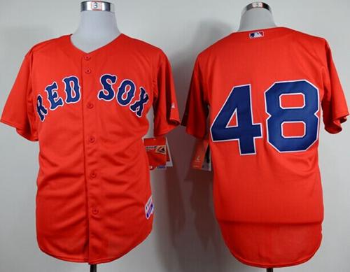 Red Sox #48 Pablo Sandoval Red Cool Base Stitched MLB Jersey