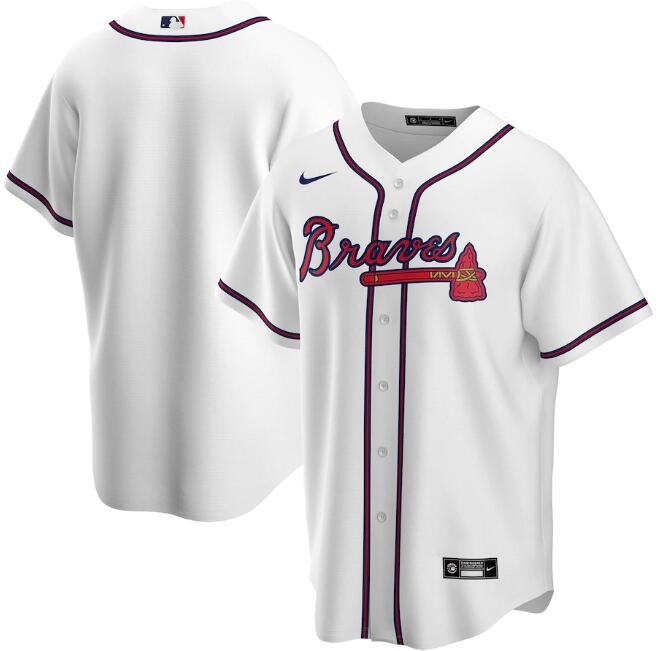 Men's Atlanta Braves White Cool Base Stitched MLB Jersey
