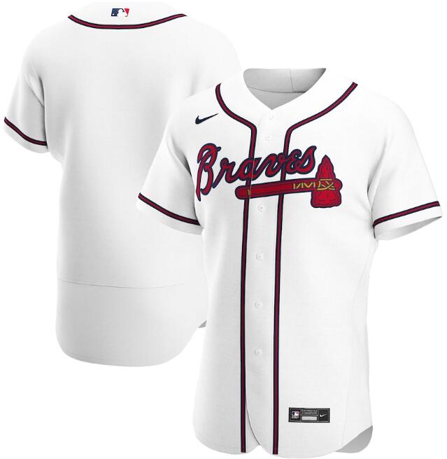 Men's Atlanta Braves Blank White Flex Base Stitched MLB Jersey