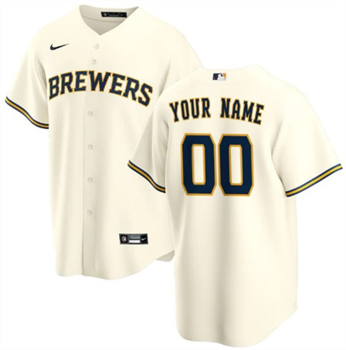 Men's Milwaukee Brewers Customized Stitched MLB Jersey