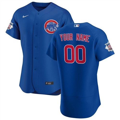 Men's Chicago Cubs Customized Authentic Stitched MLB Jersey