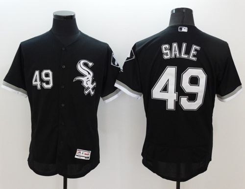 White Sox #49 Chris Sale Black Flexbase Authentic Collection Stitched MLB Jersey