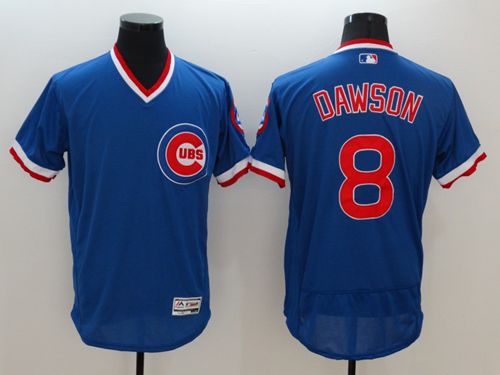 Cubs #8 Andre Dawson Blue Flexbase Authentic Collection Cooperstown Stitched MLB Jersey