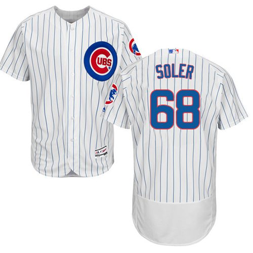 Cubs #68 Jorge Soler White Flexbase Authentic Collection Stitched MLB Jersey