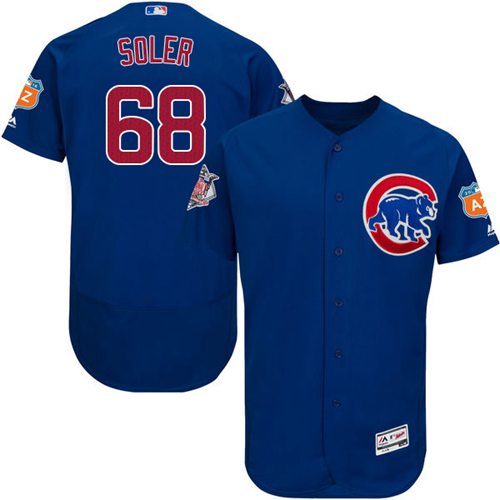 Cubs #68 Jorge Soler Blue Flexbase Authentic Collection Stitched MLB Jersey