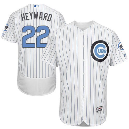 Cubs #22 Jason Heyward White(Blue Strip) Flexbase Authentic Collection 2016 Father's Day Stitched MLB Jersey