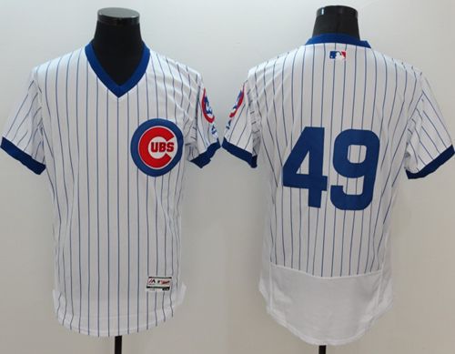Cubs #49 Jake Arrieta White Flexbase Authentic Collection Cooperstown Stitched MLB Jersey