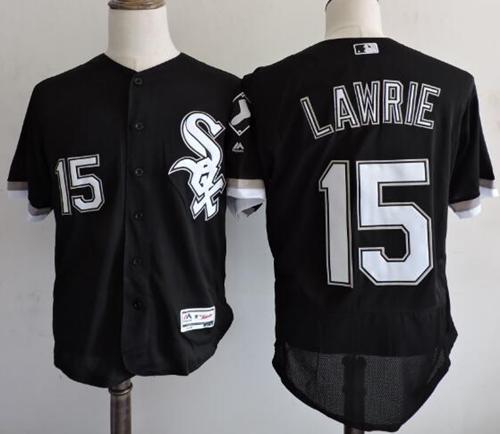 White Sox #15 Brett Lawrie Black Flexbase Authentic Collection Stitched MLB Jersey