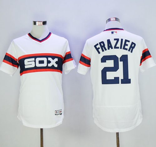 White Sox #21 Todd Frazier White Flexbase Authentic Collection Alternate Home Stitched MLB Jersey
