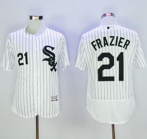 White Sox #21 Todd Frazier White(Black Strip) Flexbase Authentic Collection Stitched MLB Jersey