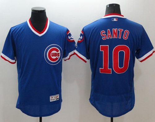 Cubs #10 Ron Santo Blue Flexbase Authentic Collection Cooperstown Stitched MLB Jersey