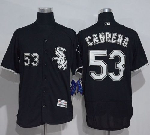 White Sox #53 Melky Cabrera Black Flexbase Authentic Collection Stitched MLB Jersey