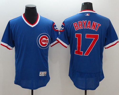 Cubs #17 Kris Bryant Blue Flexbase Authentic Collection Cooperstown Stitched MLB Jersey