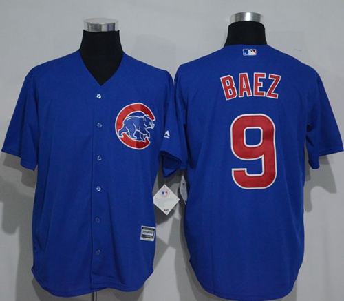 Cubs #9 Javier Baez Blue New Cool Base Stitched MLB Jersey