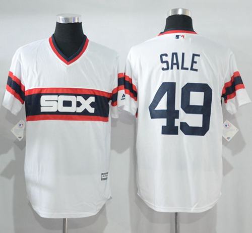 White Sox #49 Chris Sale White New Cool Base Alternate Home Stitched MLB Jersey