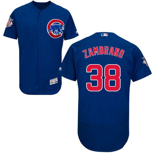Cubs #38 Carlos Zambrano Blue Flexbase Authentic Collection Stitched MLB Jersey
