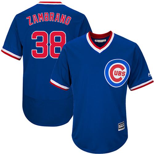 Cubs #38 Carlos Zambrano Blue Flexbase Authentic Collection Cooperstown Stitched MLB Jersey