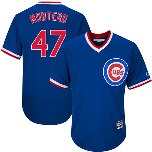 Cubs #47 Miguel Montero Blue Flexbase Authentic Collection Cooperstown Stitched MLB Jersey