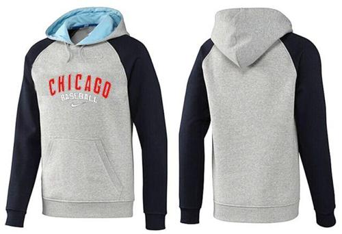 Chicago Cubs Pullover Hoodie Grey & Blue