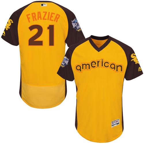 White Sox #21 Todd Frazier Gold Flexbase Authentic Collection 2016 All-Star American League Stitched MLB Jersey