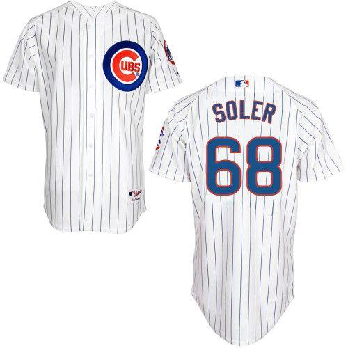 Cubs #68 Jorge Soler White Home Cool Base Stitched MLB Jersey