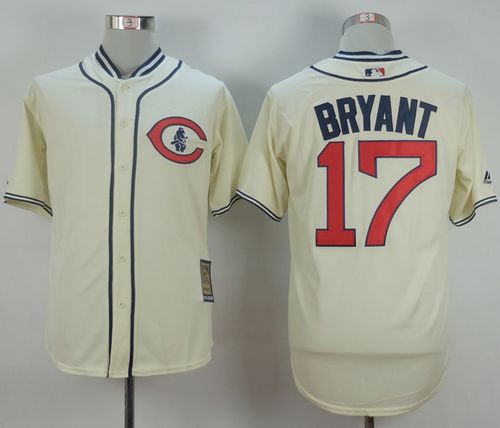 Cubs #17 Kris Bryant Cream 1929 Turn Back The Clock Stitched MLB Jersey
