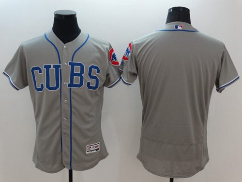 Cubs Blank Grey Flexbase Authentic Collection Alternate Road Stitched MLB Jersey