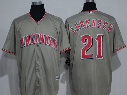 Reds #21 Michael Lorenzen Grey New Cool Base Stitched MLB Jersey