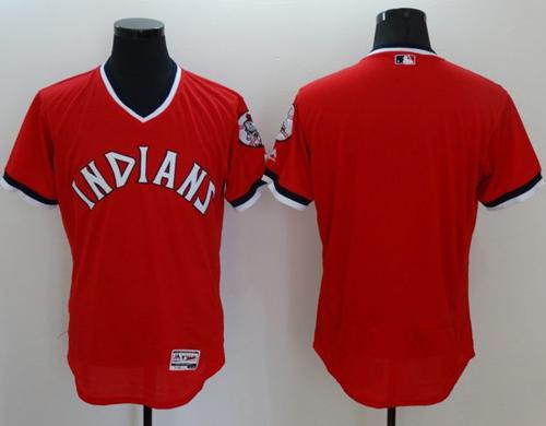 Indians Blank Red Flexbase Authentic Collection 1978 Turn Back The Clock Stitched MLB Jersey