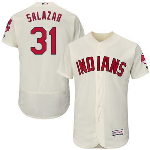Indians #31 Danny Salazar Cream Flexbase Authentic Collection Stitched MLB Jersey
