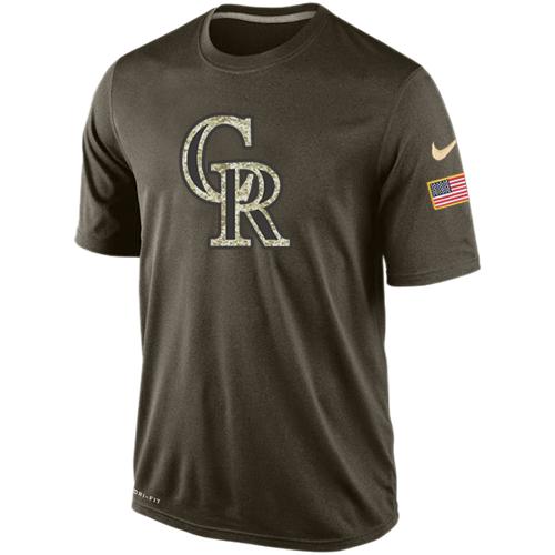 Men's Colorado Rockies Salute To Service Nike Dri-FIT T-Shirt [MLB ...
