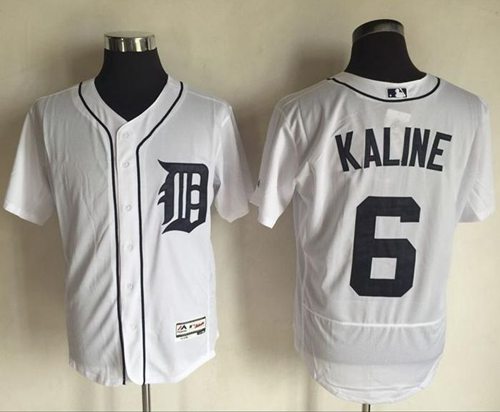 Tigers #6 Al Kaline White Flexbase Authentic Collection Stitched MLB Jersey