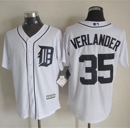 Tigers #35 Justin Verlander White New Cool Base Stitched MLB Jersey