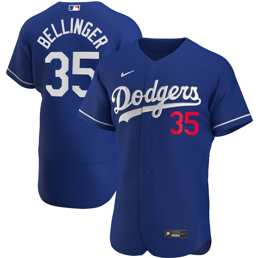 Men's Los Angeles Dodgers #35 Cody Bellinger Royal Blue Flex Base Sttiched MLB Jersey